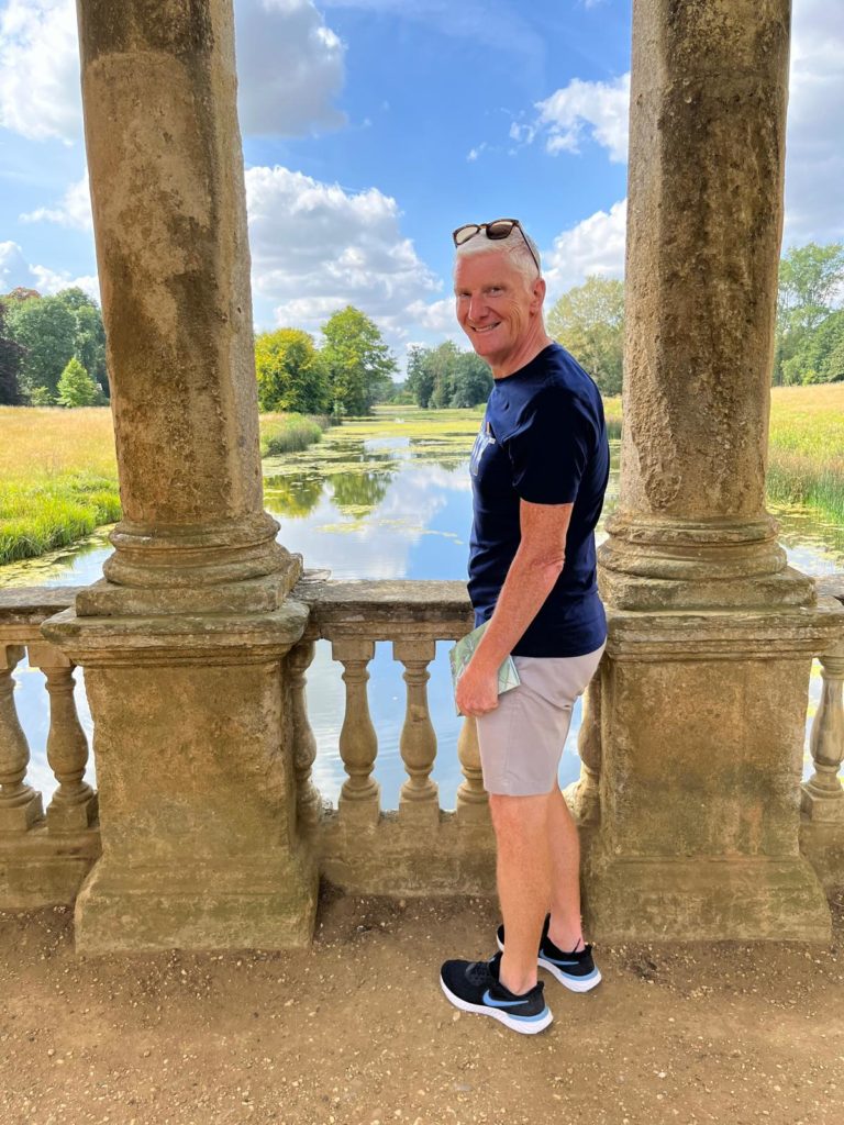 A photo of John Mather overlooking a lake